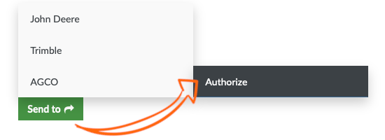 Image showing share options to send prescription maps to third party partners.